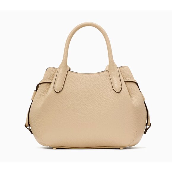 New Kate Spade Dumpling Mini Satchel Pebble Leather Light Sand - Picture 4 of 5